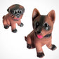 2 Pieces Little Wolf Dog Toy Pug Simulation Toy Sound Bite-resistant Dog Toy Puppies Molar Teeth Cleaning Toys Pet Dog Cats Grind Teeth Play Fun Toy