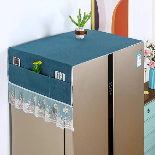 Refrigerator Cover Cloth Refrigerator Cover Single Door Double Door Refrigerator Towel Washing Machine Cover Universal Cover Towel Dustproof