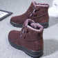 Women's Winter Cloth Shoes Plus Velvet Thick Warm Snow Boots Non-slip Wear-resistant Mother's Cotton Boots