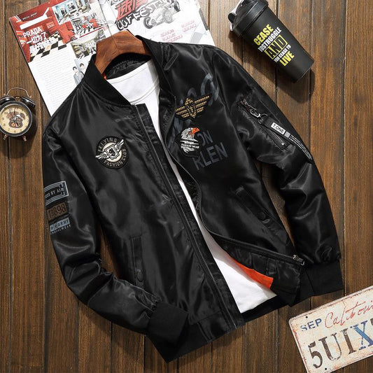 Air Force Baseball Uniform Pilot Jacket Men's Autumn and Winter Thick Coat Trend Casual Wear