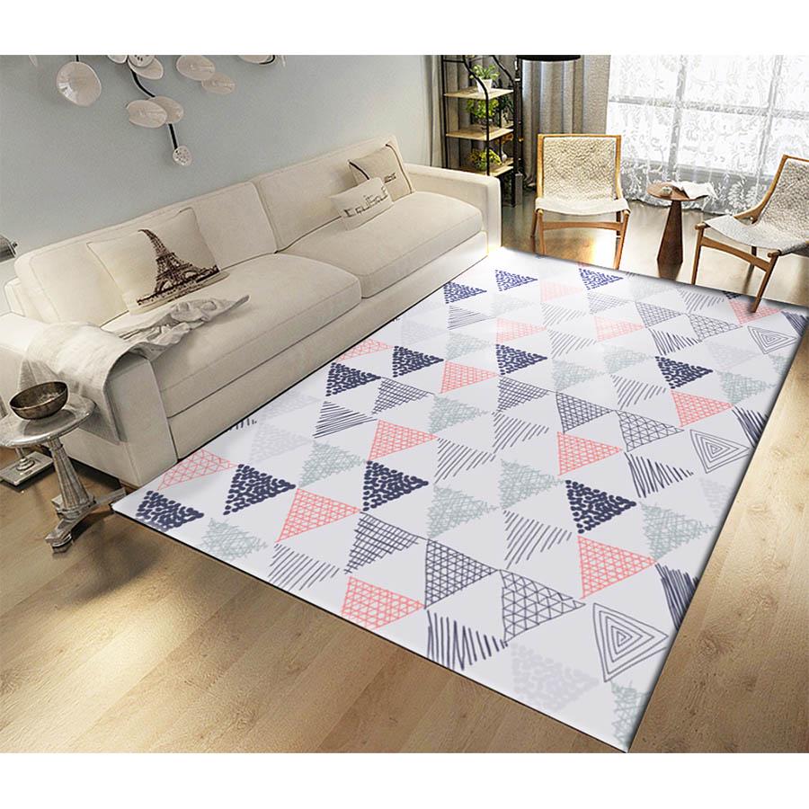Modern dark blue square Geometric Carpets Bedside Blanket Area Rug Study Room Rugs Floor Home Decor