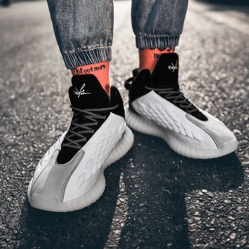 Men's Coconut Shoes Autumn Korean Version All-match High-top Shoes Boys Sports Shoes Students Casual Shoes Fitness Shoes Mesh Shoes