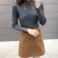 Knit Sweater Slim-fit Sweater Women Autumn and Winter Fashion Outer Wear Lace Collar Bottoming Shirt Young Women Long-sleeved Top