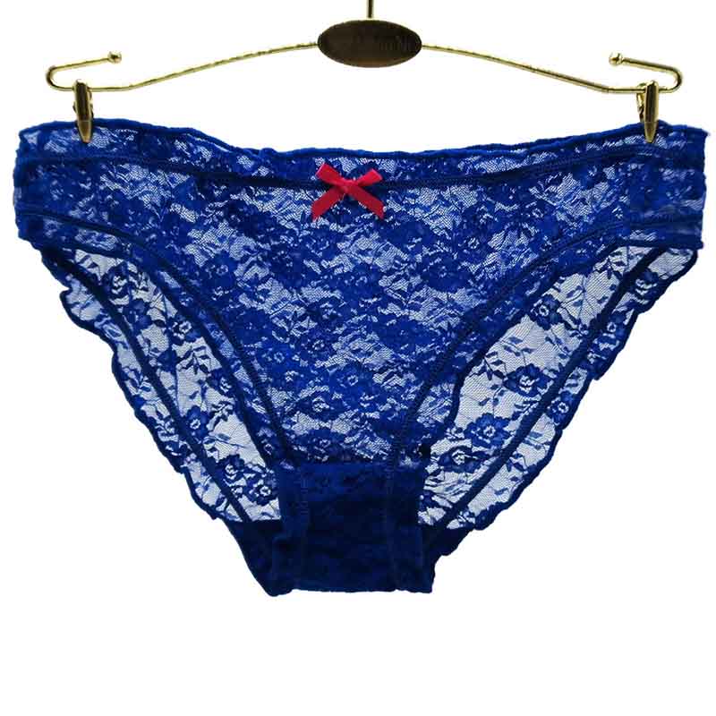 6 Pieces/set of Pure Cotton Underwear Women T-back Sexy Fashion Large Size Lace Solid Color Underwear