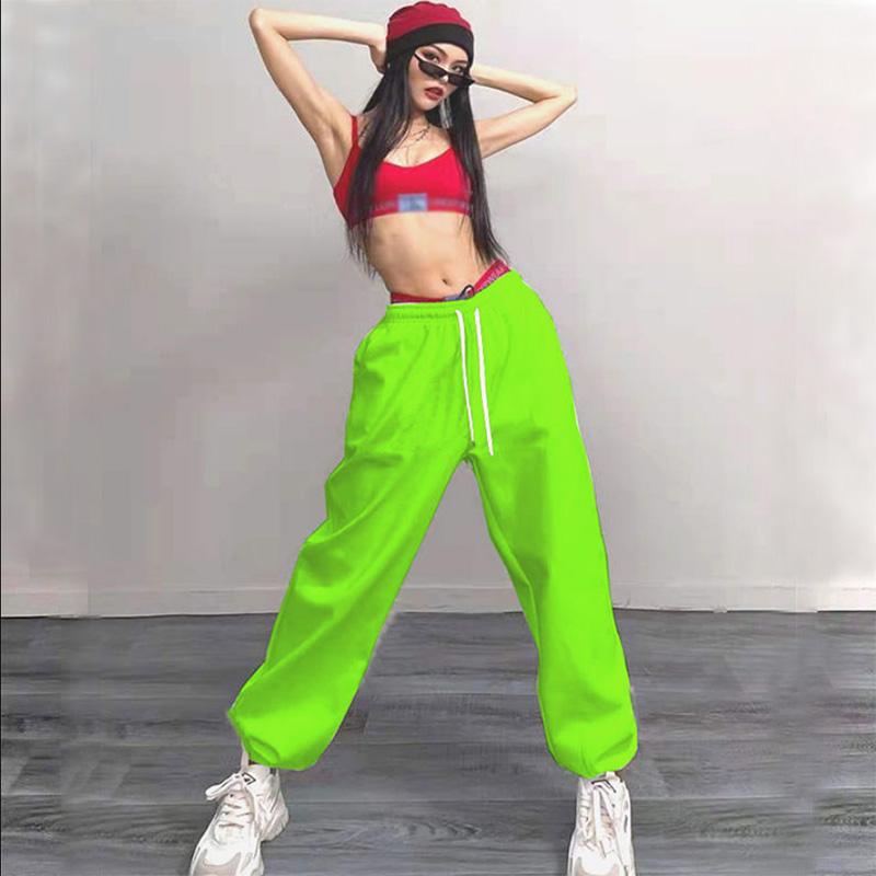 Candy Color Trousers Solid Color Casual Sports Pants Jazz Hip-hop Loose Leggings Sweatpants