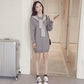 Knitted Dress Women Spring and Autumn Women's Fit Inside A Sweater Dress Mid-length Temperament Skirt