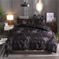 Black Marble Printed Bedding Set Purple Queen Size Duvet Cover Set Bed Linen Quilt Cover
