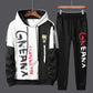 WTEMPO Men Sports Suit Hooded Pullover Suit Spring Campus Sportswear Casual Loose Clothing for Youth