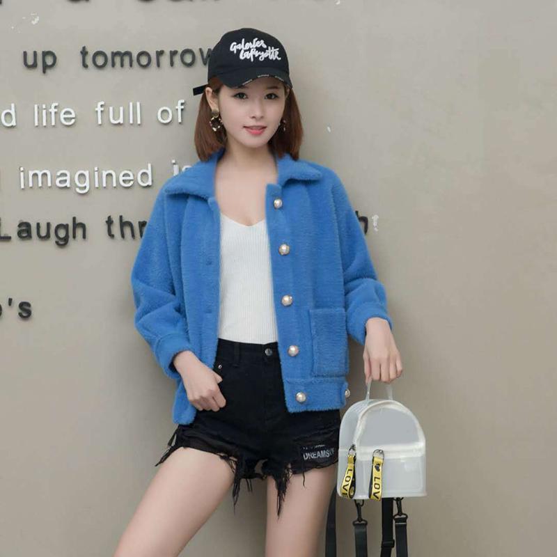 Casual Winter Coat Sweater Fashion Jacket Fleece Wear Both Sides Long Sleeve Faux Fur Coat