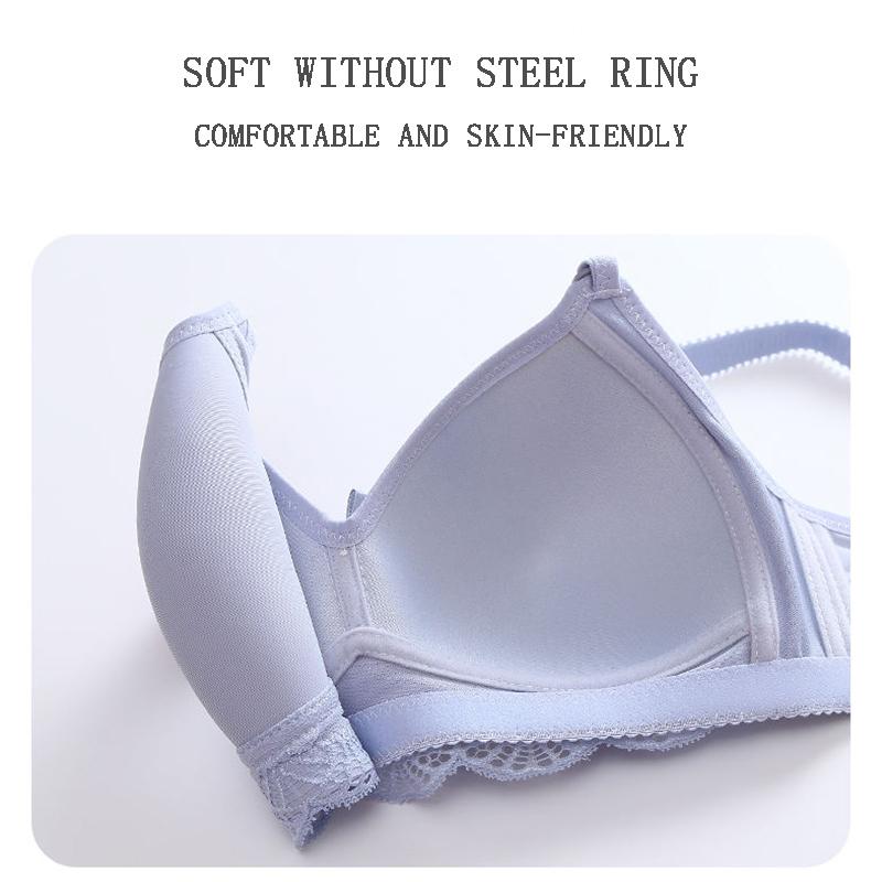 Ladies Bra Without Steel Ring Sexy Underwear Gathered Lace Thin Section Breathable Comfortable Sports Big Bra