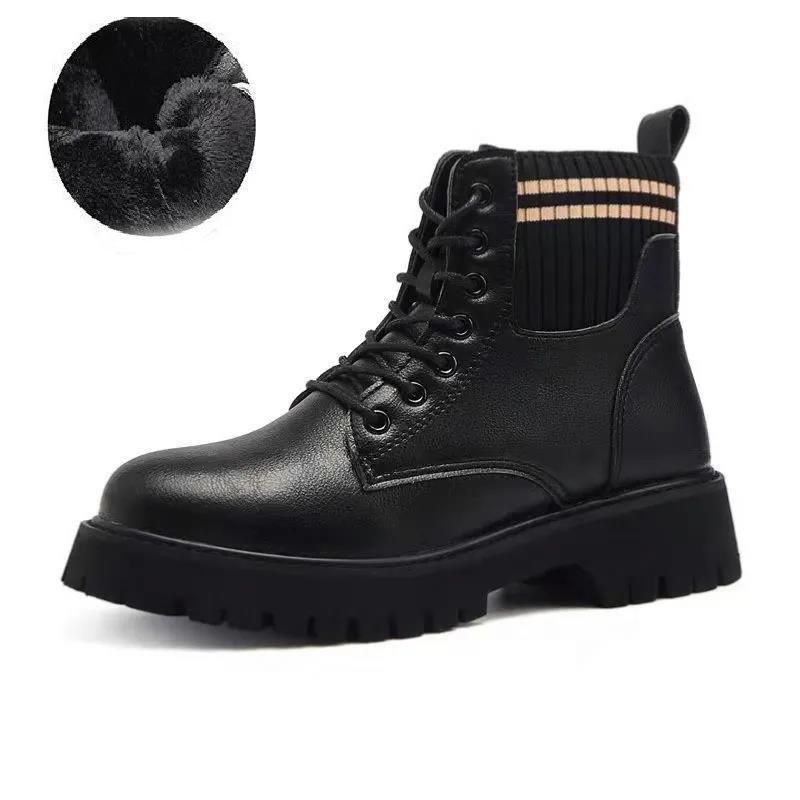 Women's Platform Ankle Boots Autumn and Winter Plus Velvet Plus Velvet Warm and Comfortable Martin Boots