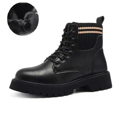 Women's Platform Ankle Boots Autumn and Winter Plus Velvet Plus Velvet Warm and Comfortable Martin Boots