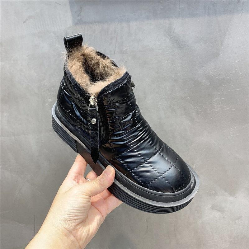 2021 Winter Non-slip and Velvet Warm High-top One-step All-match Short Boots