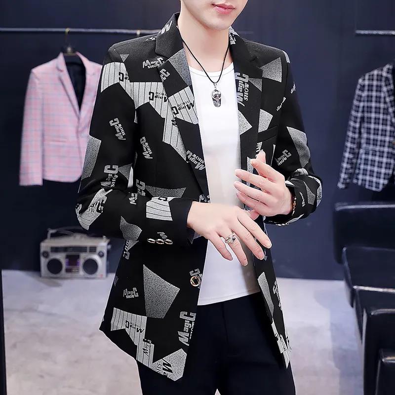 Men Camouflage Slim Windbreaker Suit Collar Coat Casual Jacket Trend Parka Long