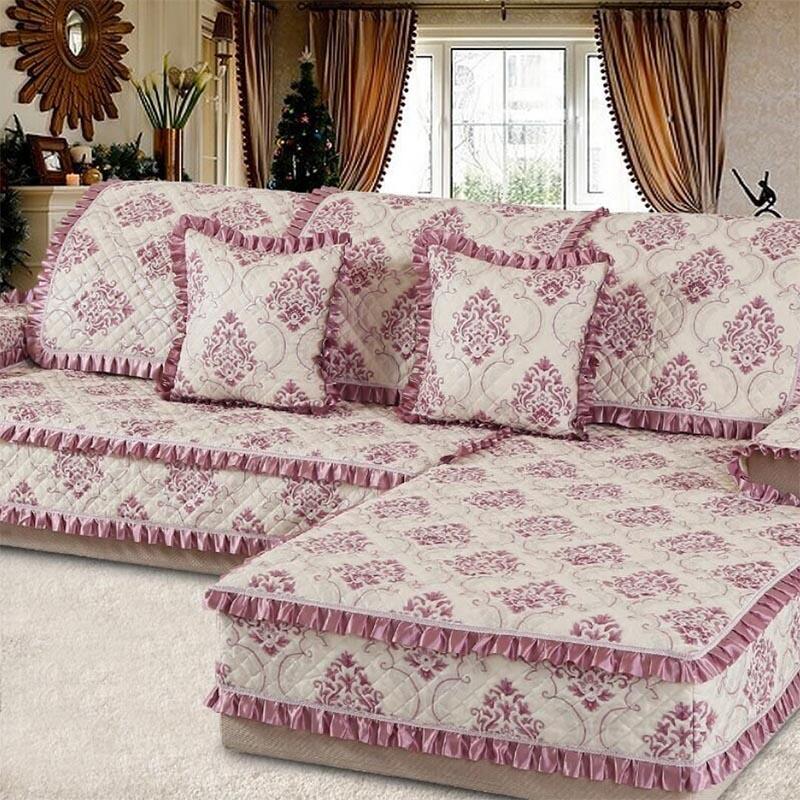 Sofa Cushion Four Seasons Universal European-style Fabric Sofa Cover Full Surrounding Non-slip Cushion Armrest Cushion