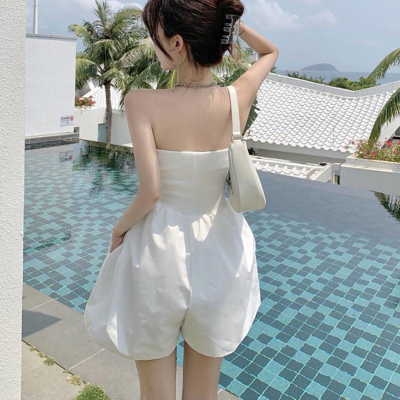 Women  Sexy Top Rompers Spring and Summer Sling Tube Top Casual Vacation Office Home
