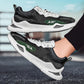 Men Dad Sneakers Platform Leather Mesh Sports Sneakers Lace Up Thick Bottom Trainers Shoes Boys Casual Sneakers Men