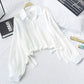Short Sunscreen Shirt  Blouse Rope Waist Strap Loose Wear Summer Thin Top Women's Clothing  Female Coat Sun Protection Cardigan