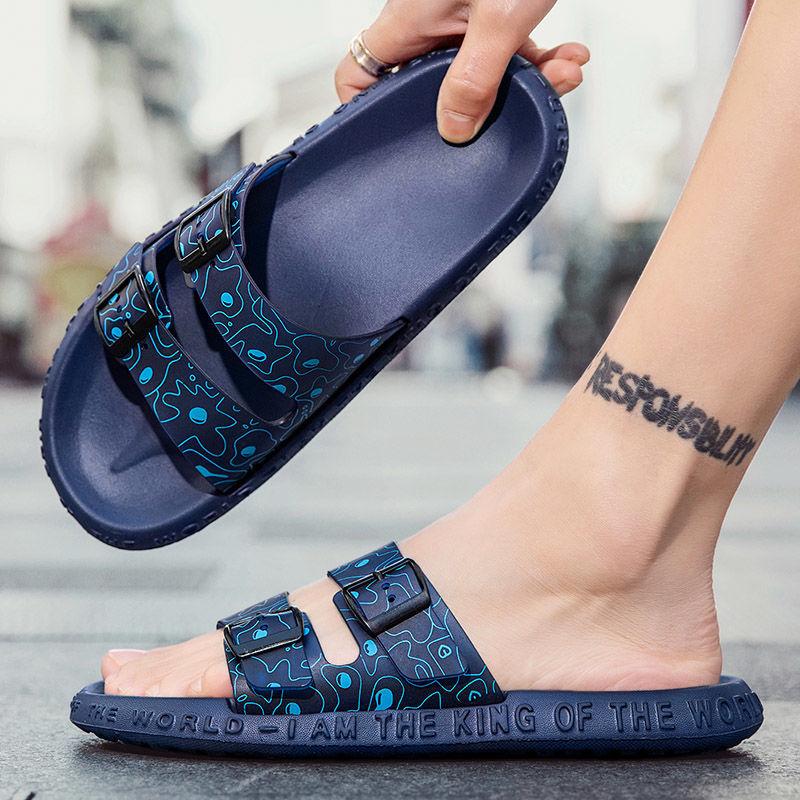 Men's Summer Non-slip Slippers Trend Fashion Outdoor Beach Sandals Men's Home Bathroom Non-slip Slippers