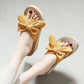 Beach Slippers Women's Summer Bows Wear Thick Bottom Sandals Women's Seaside Non-slip Wedge Heels Women's Flip-flops