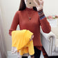 Thicken Plus Velvet Tops Cold-proof Turtleneck Sweater Female Autumn and Winter Warm Knit Sweater