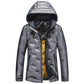 White Down Jacket Men's Thick Winter Hooded Warm Parka Coat Waterproof and Windproof