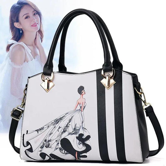 Fashion Women's Bag Korean Version of The Trendy One-shoulder Messenger Portable Multi-functional Versatile Ladies Bag Leather Texture