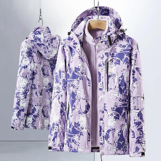 Women's Detachable Storm Jacket Autumn Winter Heavy Hiking Jacket Skiing Jacket Sport Coat Waterproof Jackets Couple Clothes