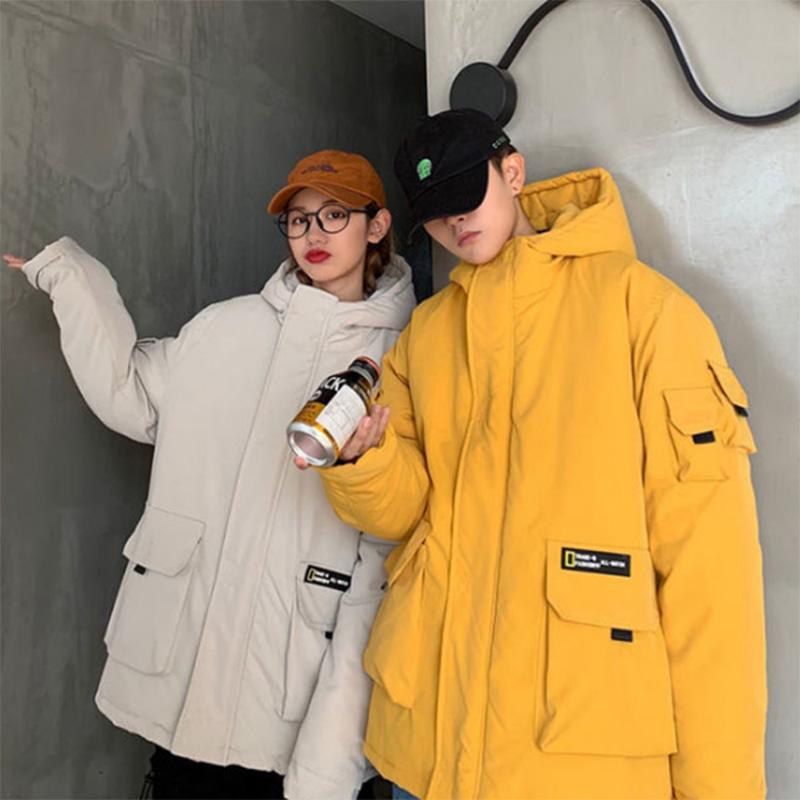 Cotton-padded Jacket Men's Padded Jacket 2021 New Student Loose Padded Jacket Winter Trend Down Padded Jacket Men
