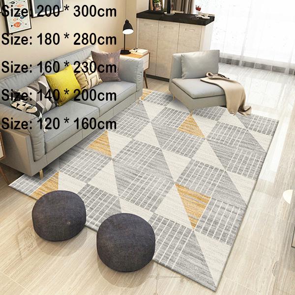Large size bedside cushion Nordic print 3D rug living room rug bedroom bedside mat doormat