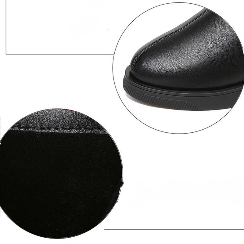 High-quality Soft Leather Short Boots Women's Thick Heel Women's Boots Winter Mom Women's Shoes All-match Flat Chelsea Boots