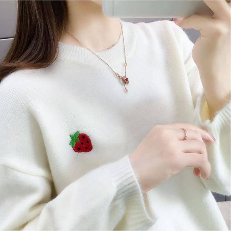 Winter Women Multicolor Solid Color Sweater Half Turtleneck Lantern Sleeve Knit Pullover Loose