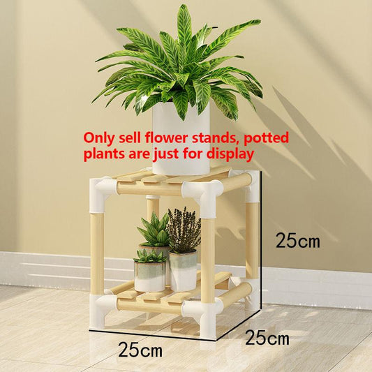 Solid Wood Flower Stand DIY Splicing Shelf Potted Flower Display Rack Now Style Furniture for Family