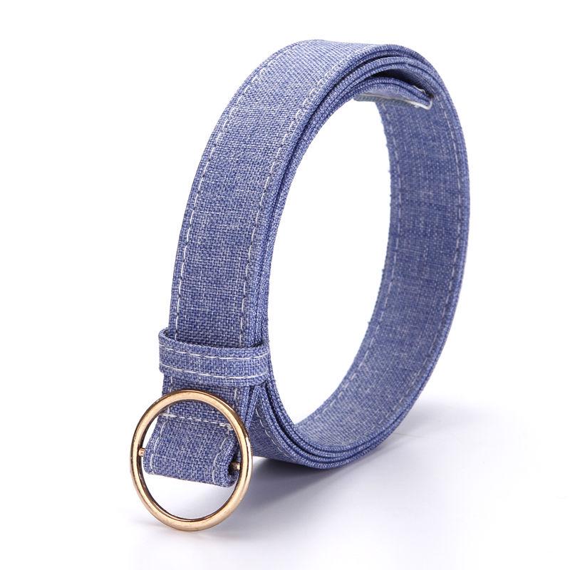 Belt Pants Belt Female Simple Wild Denim Youth Students Free Punching Woven Belts Casual