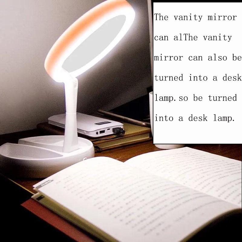 Portable LED Lighted Makeup Mirror Vanity Compact Foldable Travel Makeup Mirror