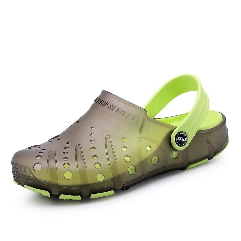 Unisex Summer Sandals Slippers Dual Use Couples Breathable Hole Shoes Men's Slippers Baotou Beach Shoes Women's Sandals Non-slip Flat Sandals