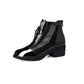 Ladies Mesh Breathable Cool Boots Spring and Autumn Middle Heel Lace Back Zipper Hollow Single Boots Thick Heel Martin Boots Women