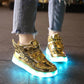 Children's Flash Shoes USB Charging and Cotton Luminous Children's Shoes Men's and Women's Luminous Fluorescent Shoes Baby Colorful Light Shoes