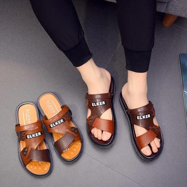 Spring and Summer Men's Indoor Soft Sole Slippers Large Size Casual Non-slip Beach Flat Slippers