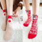 Women Four-piece Socks Casual Winter Christmas Socks Cartoon Keep Warm Cute Lady Girls Sock Christmas Gift
