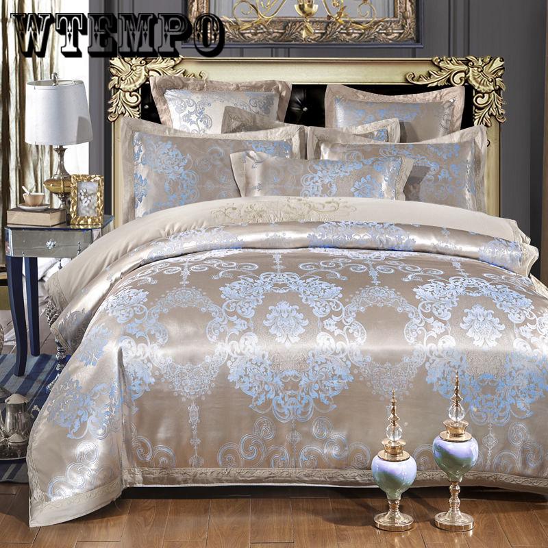 Four-piece cotton quilt cover sheets bedroom home bedding European embroidery jacquard cotton