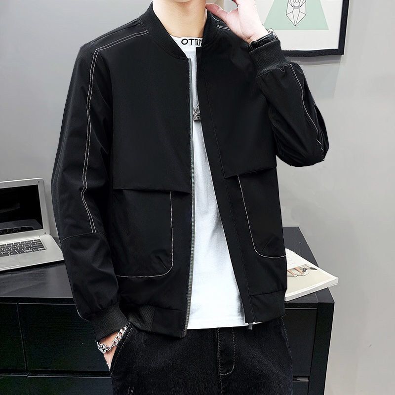 2021 Spring and Autumn New Men's Jacket Jacket Casual Round Collar Coat