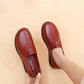Women's Cowhide Mother Single Shoes Spring and Autumn Middle-aged and Elderly Soft-soled Comfortable Non-slip Work Shoes Flat Casual Shoes