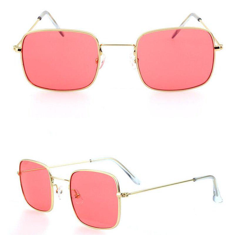 Metal Sunglasses Men Women Retro Square Sun Glasses Fashion Ocean Clear Yellow Pink Color Sunglass s