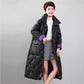 Stand-up Collar Down Jacket Women Slim Thick Loose Over The Knee Long Coat