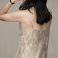 Camisole Outer Wear  Women's Spring and Summer Thin  Mulberry Silk  Lace  V-neck  Inner Top Bottoming Shirt