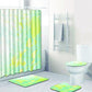 4-piece Shower Curtain and Cushion Bathroom Set Shower Curtain Non-slip Bath Mat Toilet Seat Cover Carpet Home Decor