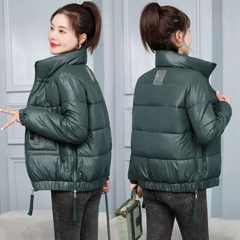 Glossy Down Coat Women's Short Loose Cotton Coat Bread Coat