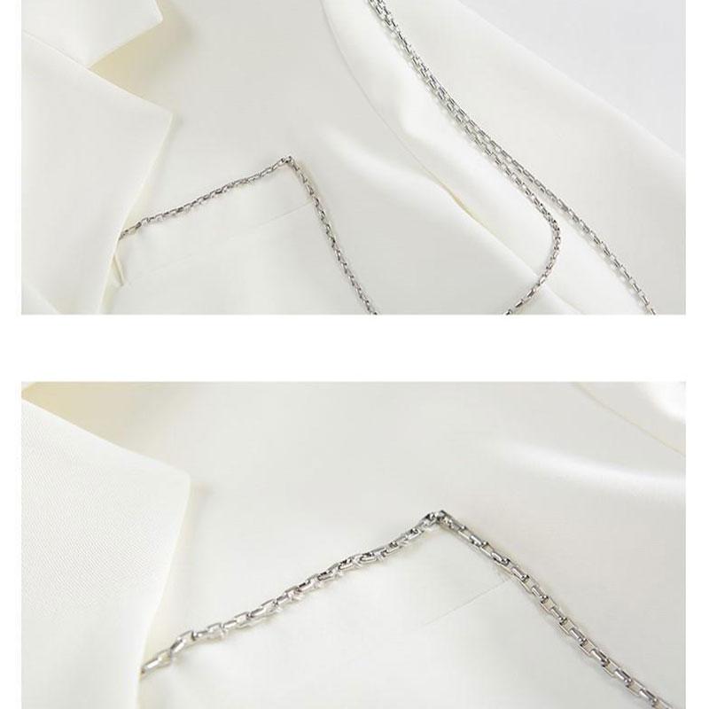 Women's Short Chain Suit Jacket Spring and Summer Thin Korean Version Loose and Thin Suit Top Ins Sunscreen