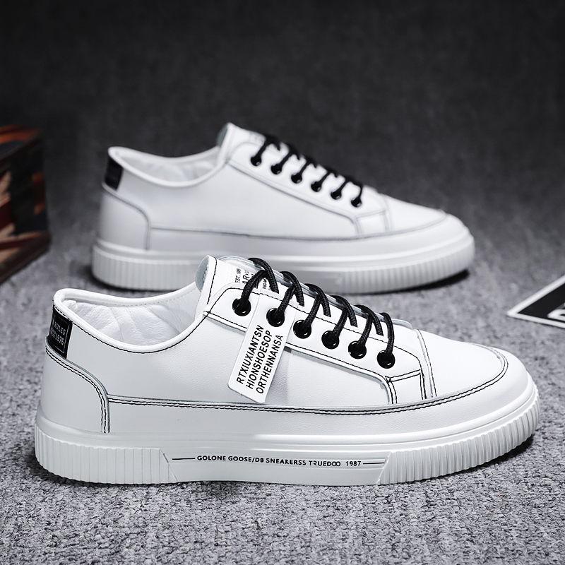 Men's spring student casual Lace up wild small white shoe board casual shoes men's sports shoes
